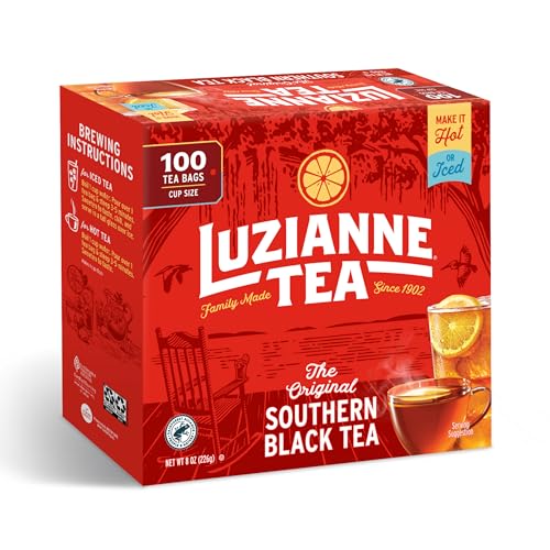 Image of Luzianne Unsweetened Iced Tea Bags, Family Size, 100ct Box (Pack of 1)