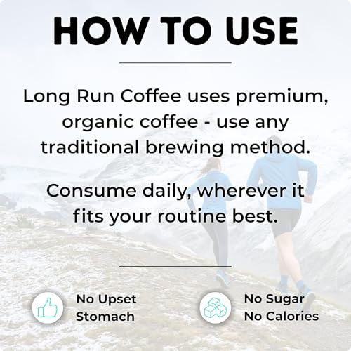 Image of Long Run Coffee - Hydrating Coffee with Electrolytes - All Natural Energy + Hydration + Recovery for Athletes - Stomach Friendly Electrolyte Coffee for Runners (1 lb, Mint Cookie)