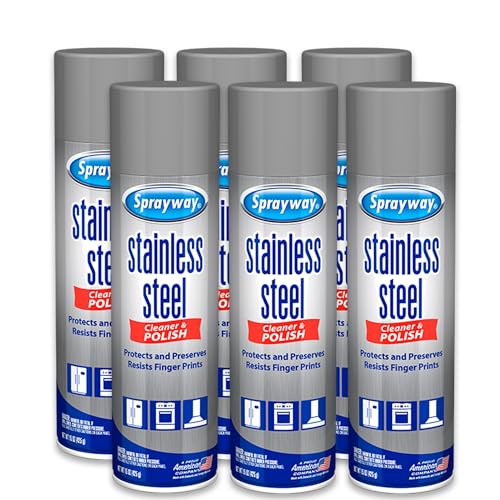 Limpiador en aerosol para acero inoxidable Sprayway, pack de 6 miniatura 1
