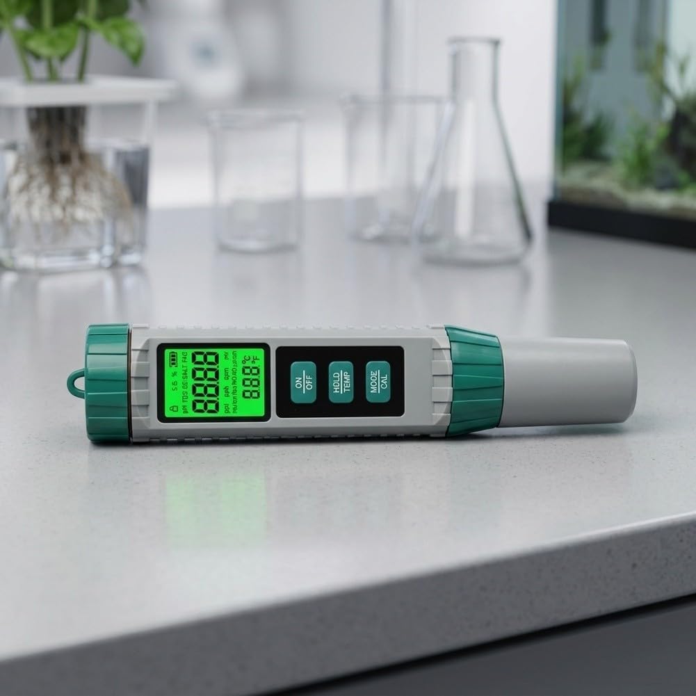 Digitaler Wassertester pH Leitfähigkeit Salzgehalt Digitaler
