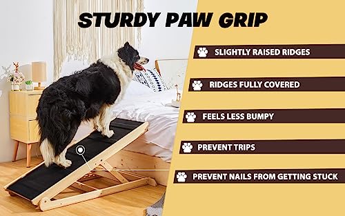 Woohoo-Dog-Ramp-with-Innovative-non-slip-Rubber-Mat-for-Couch-and-Bed-41-Long-and-Adjustable-from-14-to-24-Great-for-Pets-of-all-ages - Cucciolini Doodles   Woohoo-Dog-Ramp-with-Innovative-non-slip-Rubber-Mat-for-Couch-and-Bed-41-Long-and-Adjustable-from-14-to-24-Great-for-Pets-of-all-ages