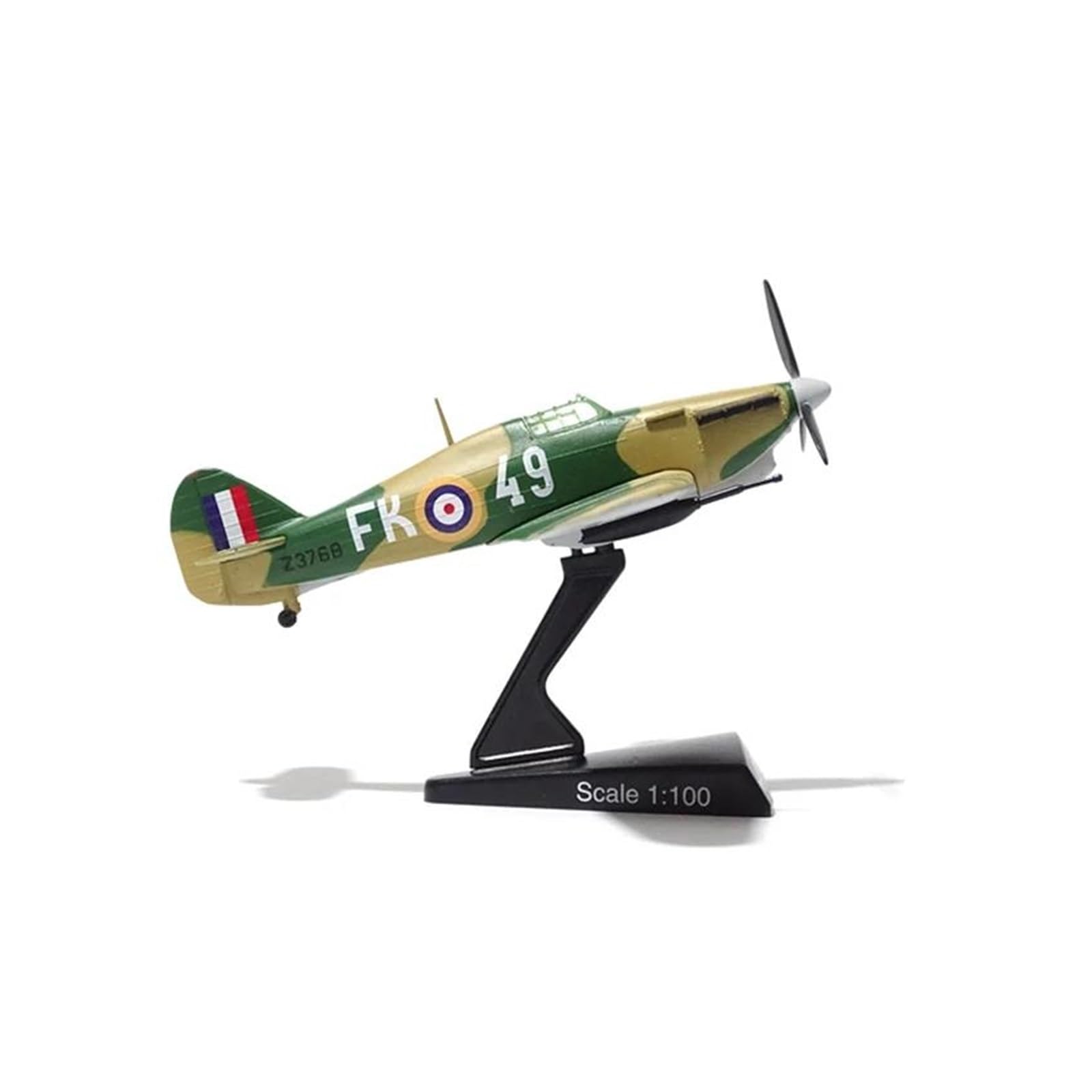 CLMJHG Vintage Classics samolot 1/100 skala Hurricane MKII samolot myśliwiec zabawkowy model dla dorosłych dzieci zabawki na wyświetlacz