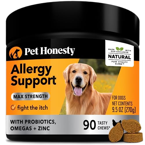 PetHonesty Dog Allergy Relief Chews Max Strength, Omega 3 Salmon ...