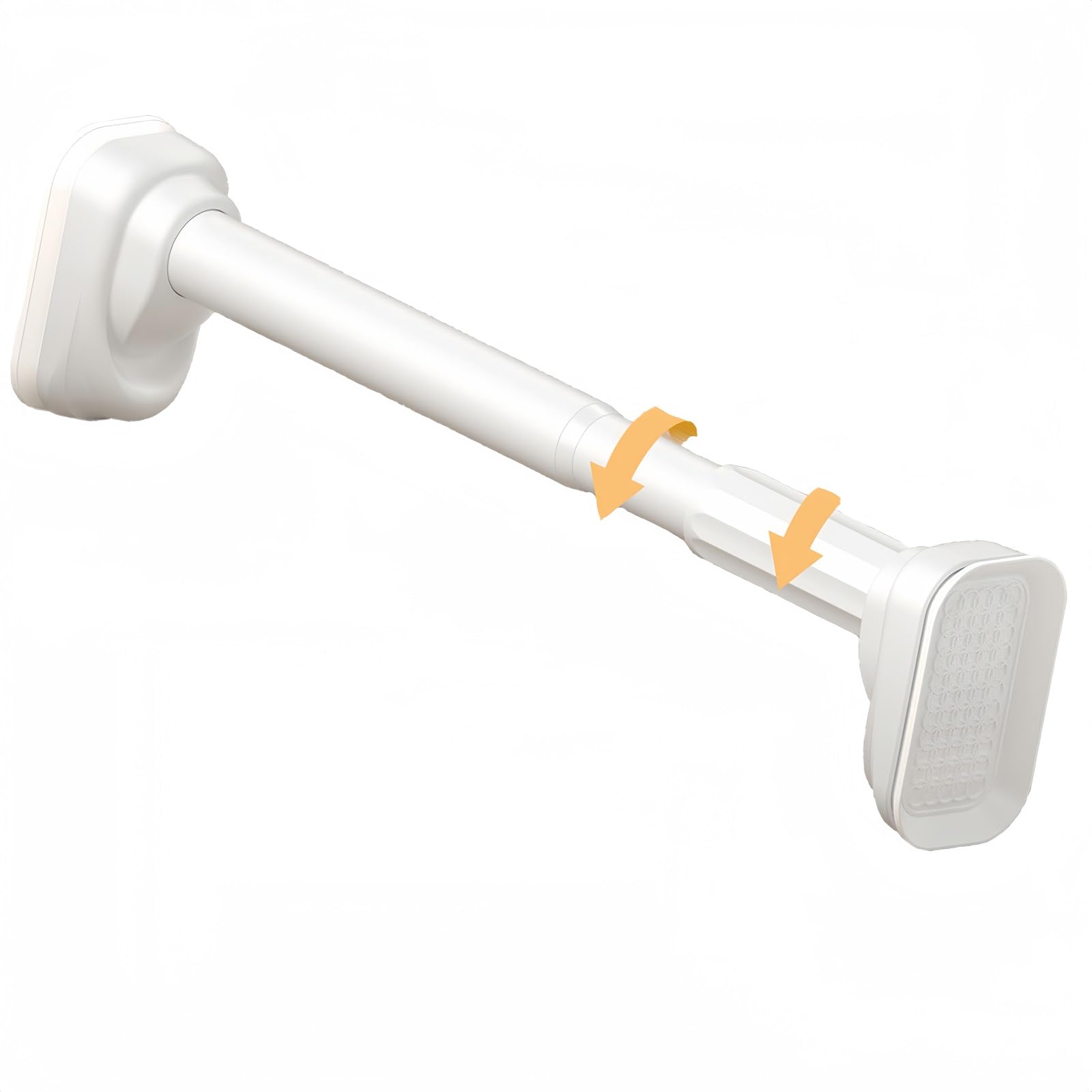 WQPMNYG Adjustable Stainless Steel Tension Rod - Extendable No-Drill Shower Curtain Pole, Non-Slip Design for Bathroom, Kitchen, and Cupboard (White, 410-500cm)
