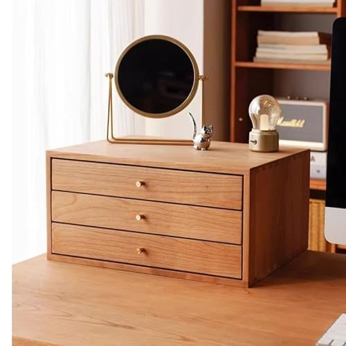 direfly Custom Solid Wood Jewelry Box with Drawer, Extra Large Wooden Jewellery Organizer Case, Earring Bracelet Ring Necklace Storage