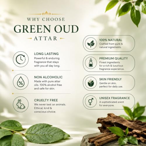Generic Solavea Green Oud Attar Perfume Oil 6ml - Image 4