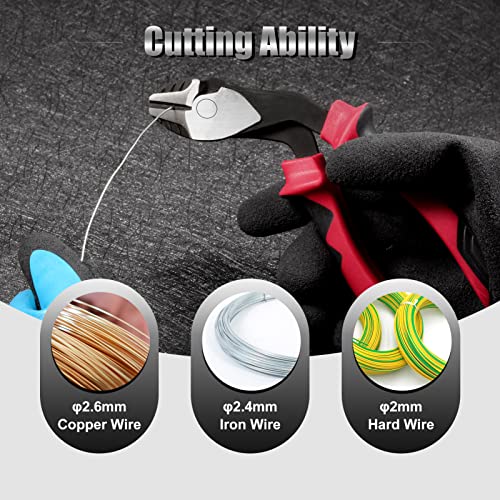 Leontool High Leverage Diagonal Cutting Pliers With Angled Head 7 Inch Wire Cutters Heavy Duty Side Cutting Pliers Professional Hand Tool Saving 35 Percent Labour #TOP4