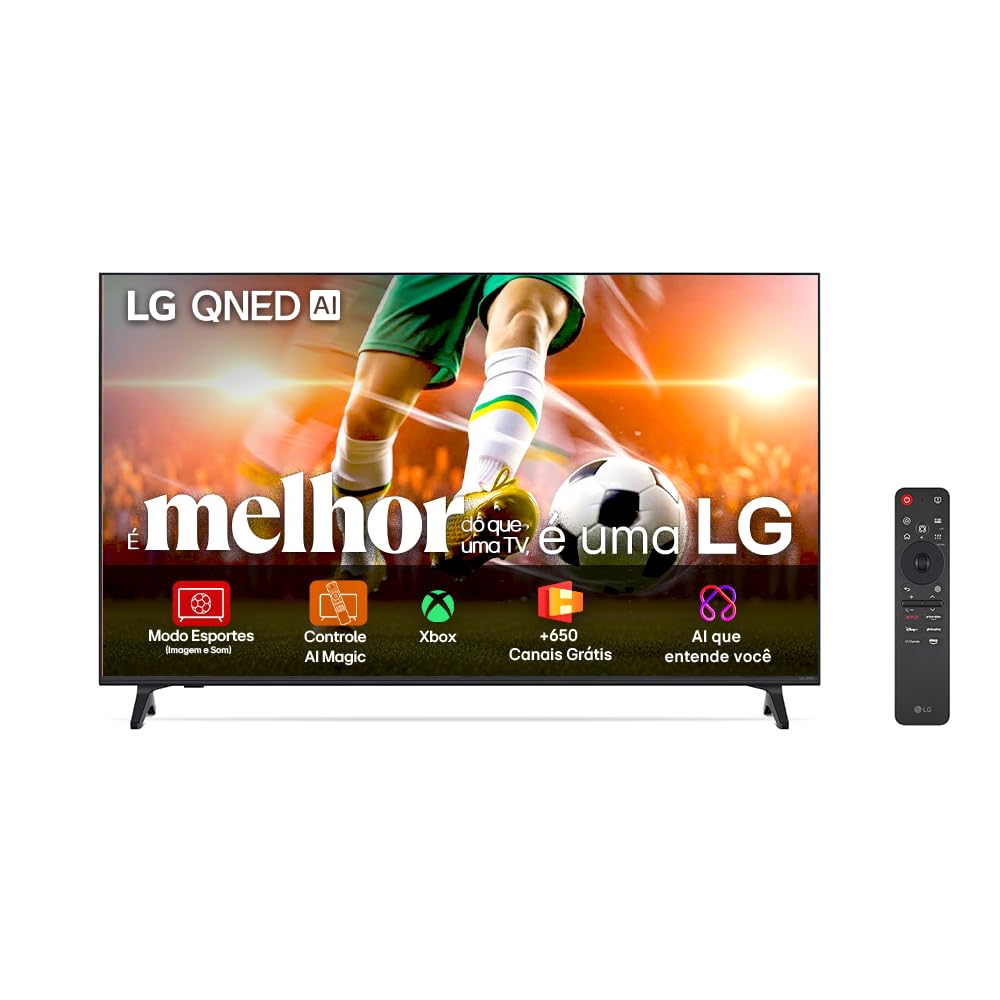 Smart TV 4K 50" LG QNED 50QNED70 Processador α7 AI Ger8 4K Super Upscaling Google Cast Alexa Integrado Controle AI Smart Magic WebOS 25