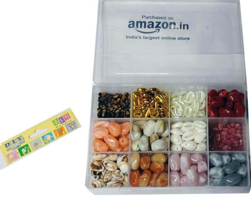 Image of DIY Crafts 1, Unssorted Mix Style Shape Moti Beads Kit for Jewellery Making, Art Crafts Work Necklace Bracelet Earring Making Earring Random DIY Craft Making DNo# 3 1st Image Contain Bo (1)