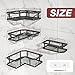 Youvip Shower Caddy Corner with Soap Holder, No Drilling Shower Shelves-Rustproof, Adhesive Shower Organizer Corner for Dorm. Black, 4-Pack