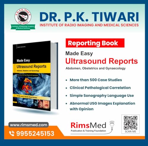 Image of Made Easy Ultrasound Reports, 500+ Case Studies, Clinical Pathological Correlation Simple sonography Language, Abnormal USG Image Explanation with Opinion
