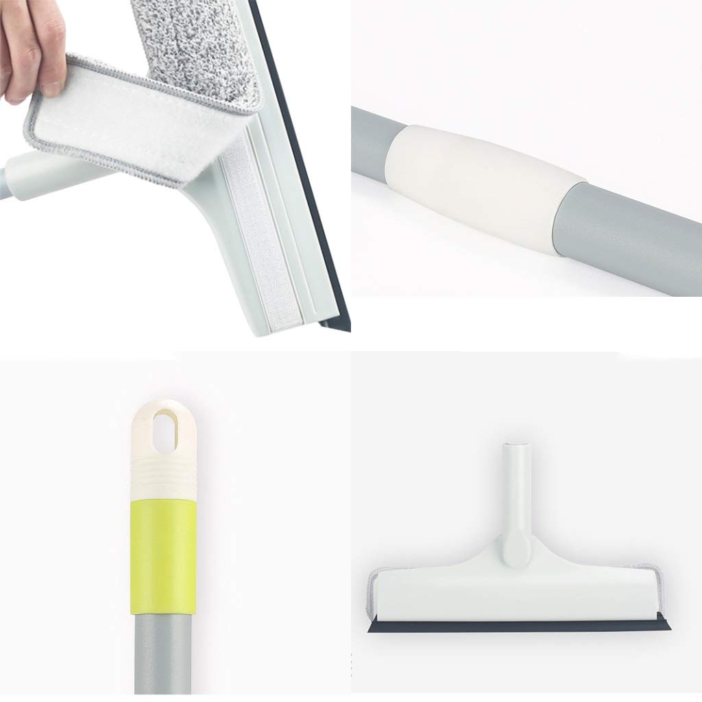 EFREINIGUNG Duschabzieher, Teleskop Verstellbar Gummi-Scheibenwischerblätter Zum Bad Hochhaus Und Autoglasierte Fenster (Color : Package 1)