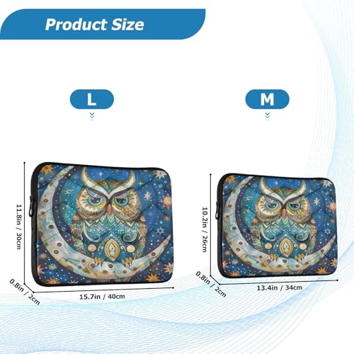 Funda para Laptop ALAZA Boho Owl Star Moon 13-14 pulgadas miniatura 3