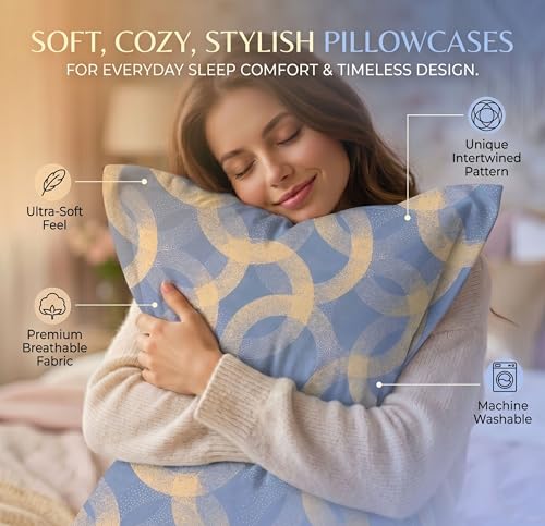Image of VAS COLLECTIONS Cotton Pillow Cover Set of 2 (17x27 Inches) | Ultra Soft Breathable Pillow Cases for Bed | Skin Friendly, Fade Resistant & Comfortable Pillow Covers for Bedroom Decor (Beige)