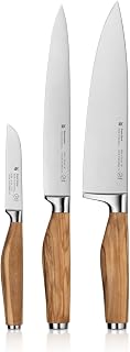 WMF Grand Wood Knife Set 3 Pieces Knife Wooden Handle Made in Germany Olive Wood Ha…