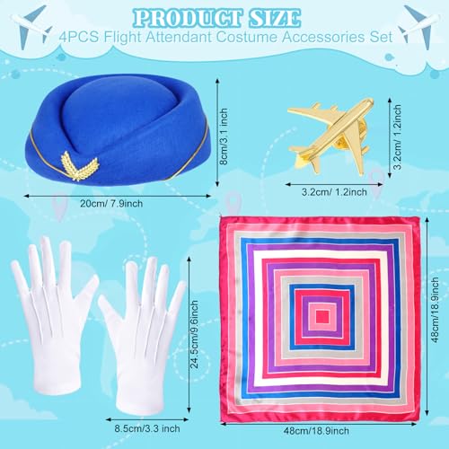 XEPST 4PCS Flight Attendant Costume for Women - Image 2