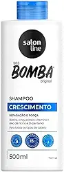Salon Line, Shampoo, SOS Bomba, Crescimento, Reparação e Força - Todos os Tipos de Cabelos, 500 ml