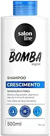 Salon Line, Shampoo, SOS Bomba, Crescimento, Reparação e Força - Todos os Tipos de Cabelos, 500 ml