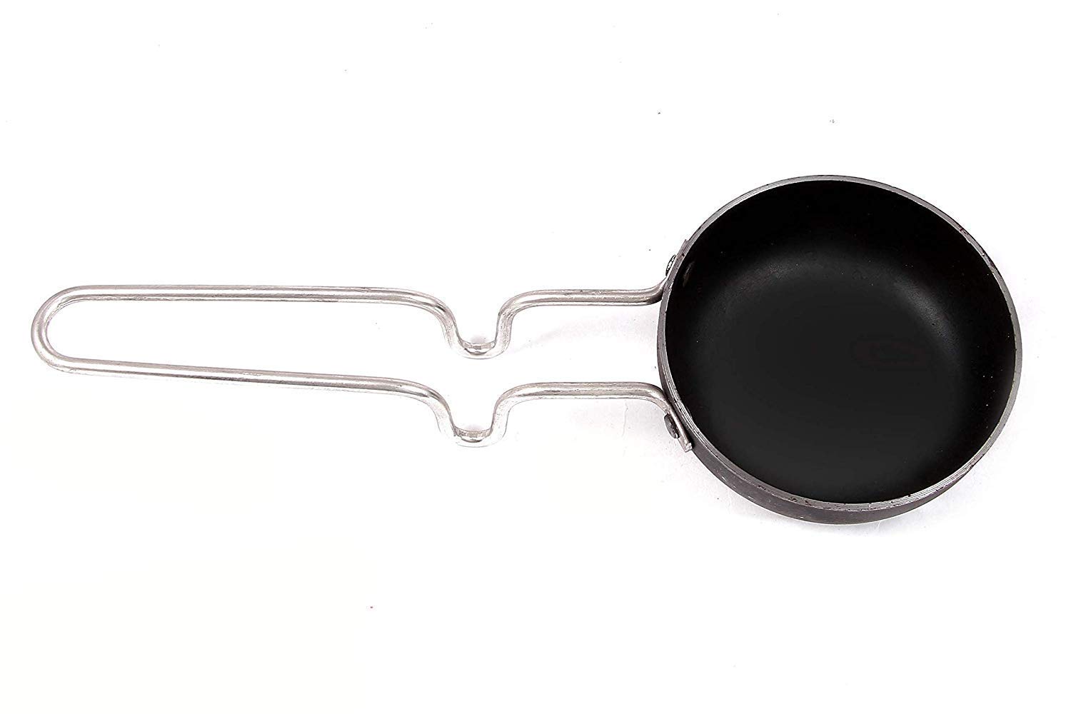 Improvhome Iron Tadka Pan Original Loha with Steel Handle 4 in,-10 cm-