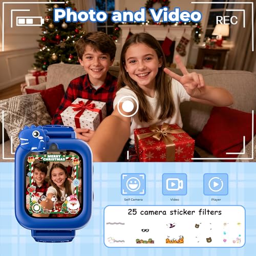 Image of Smart Watch for Kids, 36 Games Alarm Clock Touchscreen Video Camera Music Pedometer Flashlight Audio Educational Toys Christmas Birthday Gifts Stocking Stuffers for Boys Girls 5 6 7 8 9 10 year old
