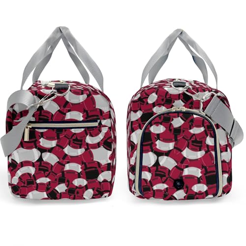 Gym Bags Custom Red Black Grey Rugby Duffel Bag with Name Adjustable Shoulder Strap Travel Bag for Teens3