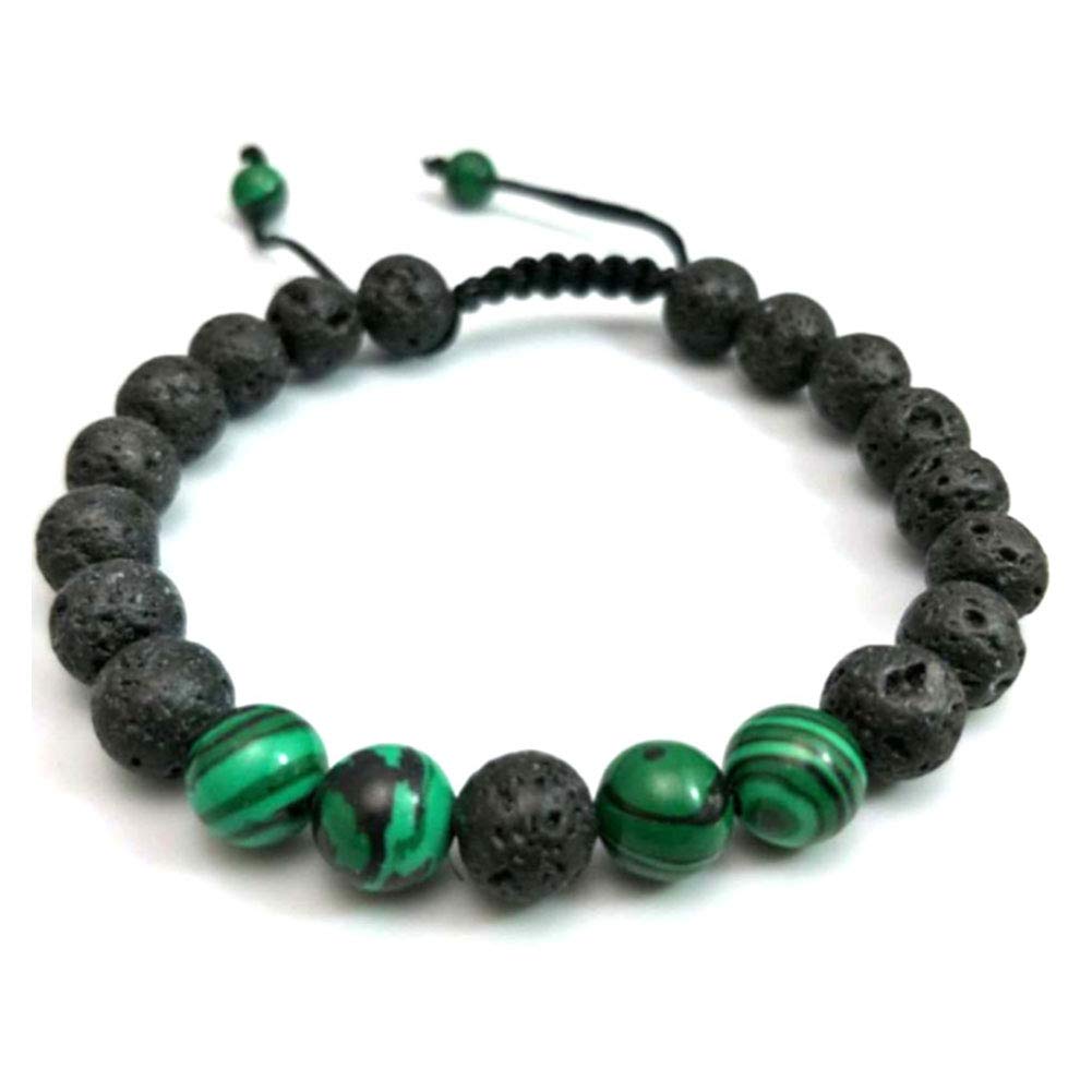 XINGYU Pulsera para Parejas His & Hers, Brazalete de difusor de Lava Ajustable, curación, Piedra Genuina, Color Natural, aceites Esenciales, aromaterapia
