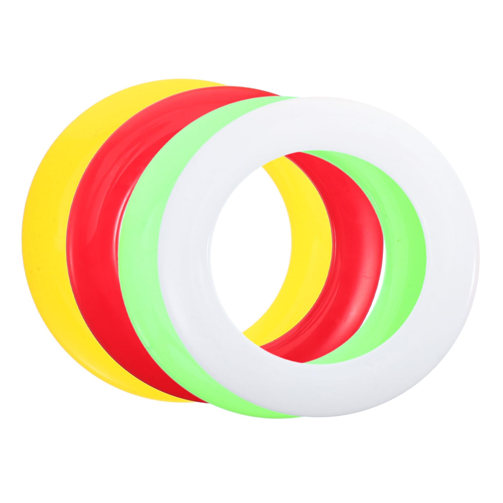 BRIGHTFUFU Plastic Flying Ring Toy 4pcs Boys and Girls Flying Disc Game Beach Activities for Family