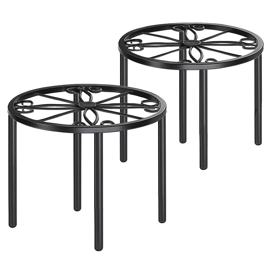 2 Pack Metal Plant Stand 7.9''/20cm Flower Rack Flower Pot Stand Planter Holder Indoor And Outdoor