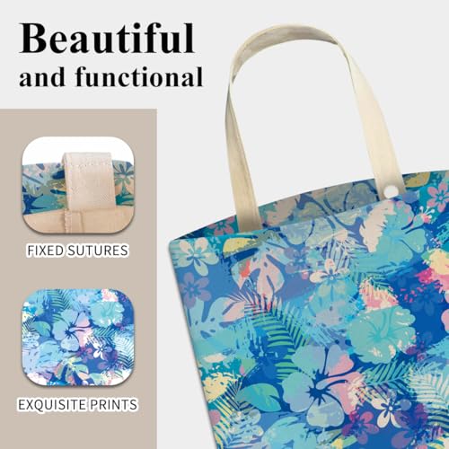 Image of Car Trash Can, Cute Car Trash Bag, Hanging Car Organizer and Storage Bag, Trash Bin for Car Accessories, Vehicle, Travelling, Camping Tropical Hawaiian flowers