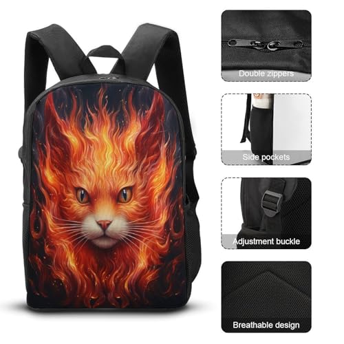 Sac à dos pour filles et garçons Firefox grand cartable étudiants - 4