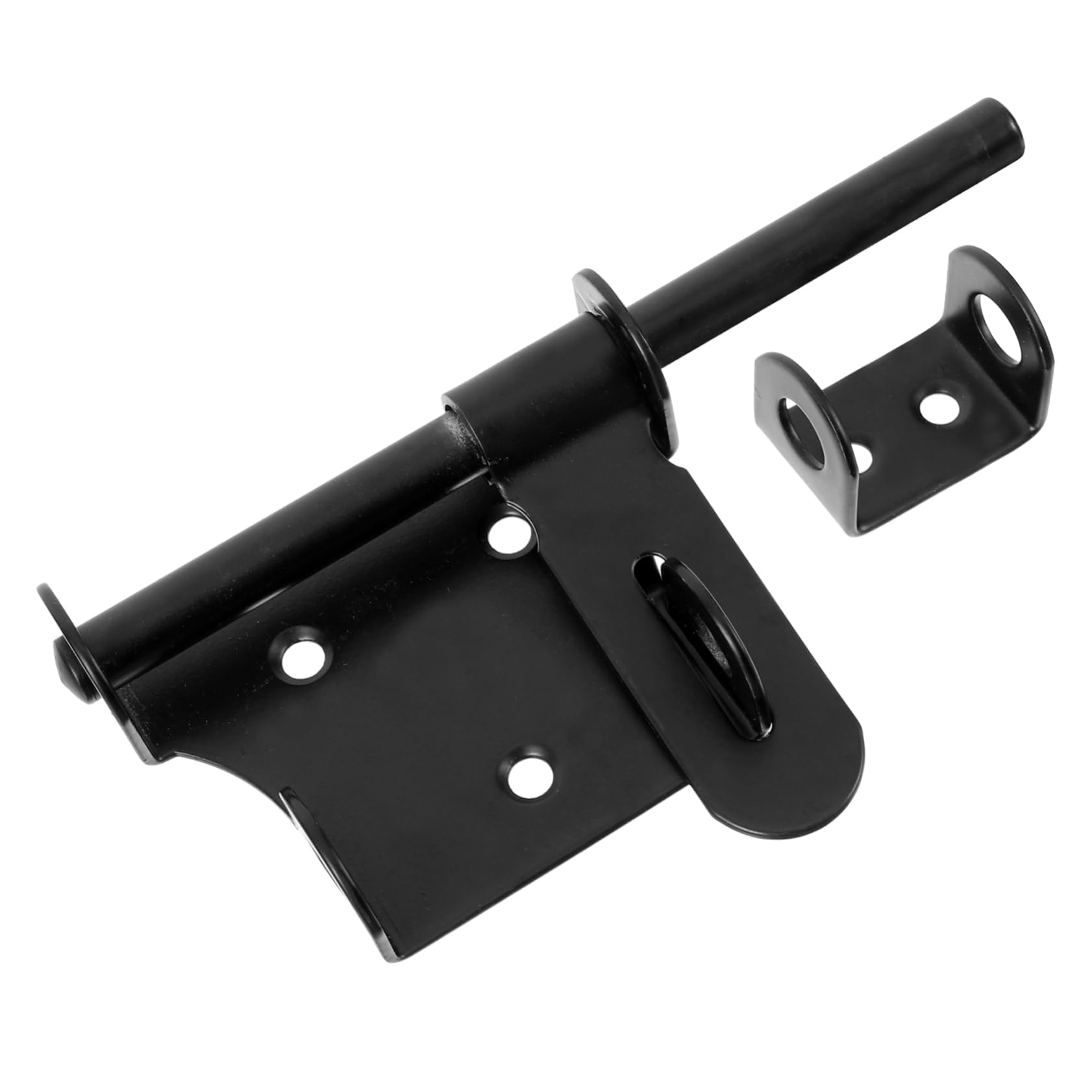 TOPBATHY 5 Pezzi Chiusura a vista del bullone della porta cancello inossidabile cromo con serratura porta lucchetto porta serratura di sicurezza per porta scorrevole fermo della porta Black