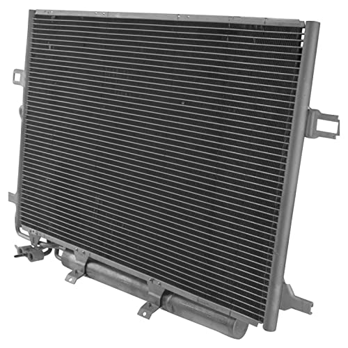 Image of TRQ A /C Condenser & Receiver Drier Assembly for 03-09 Mercedes-Benz E320 03-06 E500 03-06 E55 AMG 06 CLS500 06-11 E350 07-10 E550 07-10 E63 AMG 07-11 CLS550