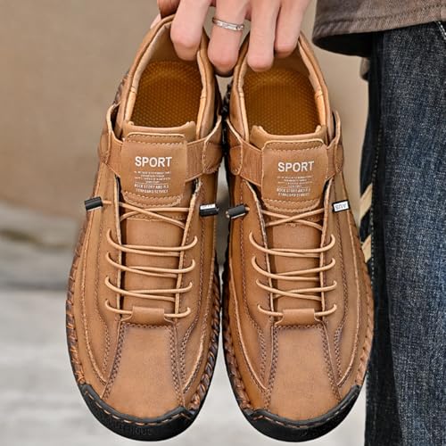 Beelovy Shoes for Men (13 Color), EaseStep Leather Sneakers – Soft Comfort & Orthopedic Support, Slip On Walking Loafers2