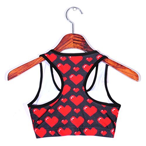 Image of Sister Amy Women's Aerobics Gym Dance Yoga Vest Printed Sports Bra Top Vest