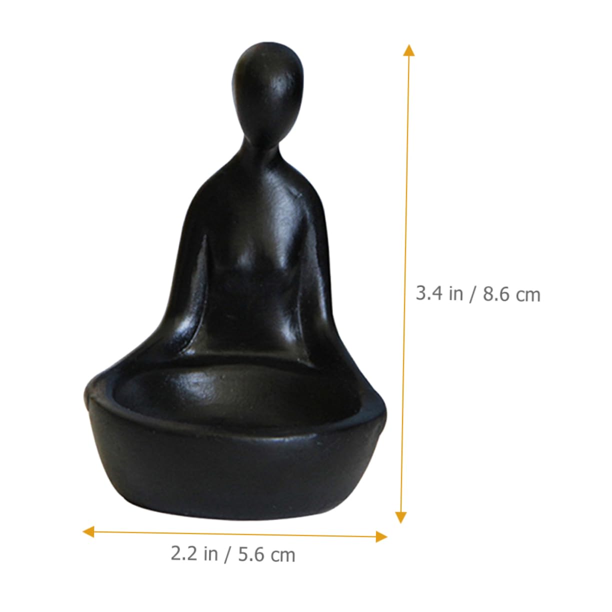 Amosfun 3st Leuchter Kerzenschale Abstrakte Kunstskulpturen Denker Figur Kegelkerzenhalter Moderne Kerzenhalter -statue Abstrakter Charakter Für Tisch Harz Black