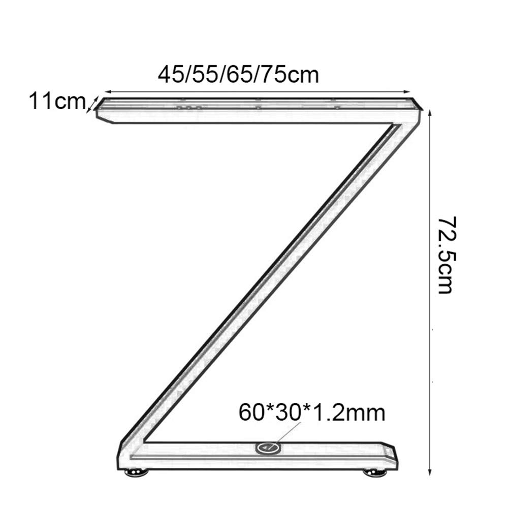 Amazon.co.jp: 家具サポート脚 Z 型金属テーブル脚フレーム, 72.5 cm
