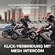 Sena 50R Motorrad Bluetooth Kommunikationssystem mit 3-Tasten Bedieneinheit und Sound by Harman Kardon, integriertem Mesh Intercom System und Premium Mikrofon & Lautsprechern