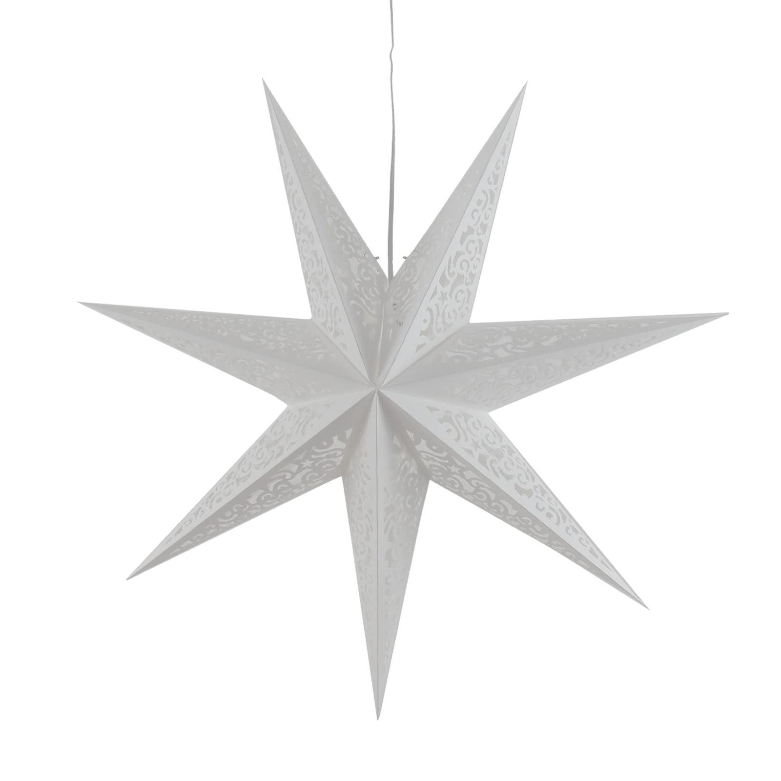 Paper Star Lantern - White Star Lampshade for Wedding, Christmas, Birthday Parties & Home Decor