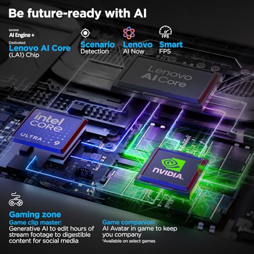 Image of Lenovo Legion 5 2025 Intel Core Ultra 9 275HX| NVIDIA RTX 5070 8GB (32GB RAM /1TB SSD /WQXGA OLED /165Hz /15.1 inch(39.6cm) /Windows 11 /Office 2024+AI Now /Black /1.9Kg),83F0005VIN AI Powered Gaming Laptop