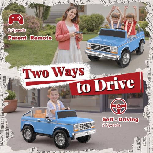 Image of ANPABO Licensed Ford F-150 24V 2 Seater Ride on Car for Kids, Blue