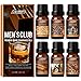 SALUBRITO Männer Ätherische öle set für diffuser, naturrein duftöle für diffuser 6 x 10ml - Sandelholz, Teakholz, Süßer Tabak, Lorbeer-Rum, Schwarzer Pfeffer, Vetiver