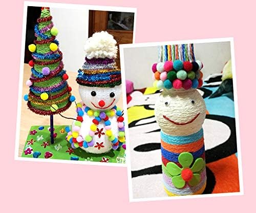 100 Pcs Pom Poms Craft Making Assorted Sizes & Colors High-Elastic Pom Poms Creative Craft DIY Material