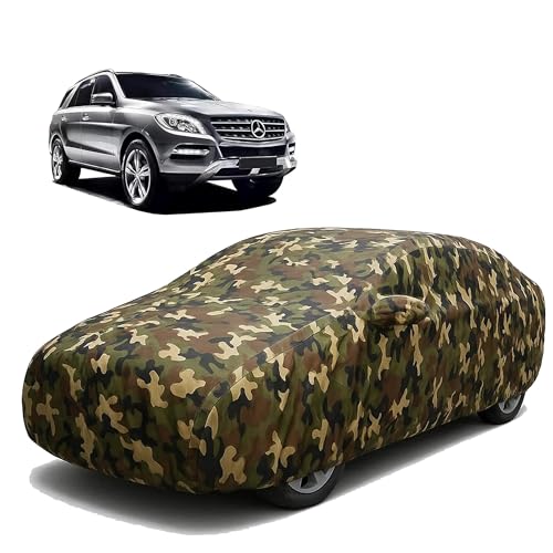 Image of Sulfar 100% Waterproof Car Body Cover Compatible with Mirror for Mercedes Benz ML350 with Long Lasting Durable Material (Triple Stitched, Full Bottom Elastic, Camouflage Army)