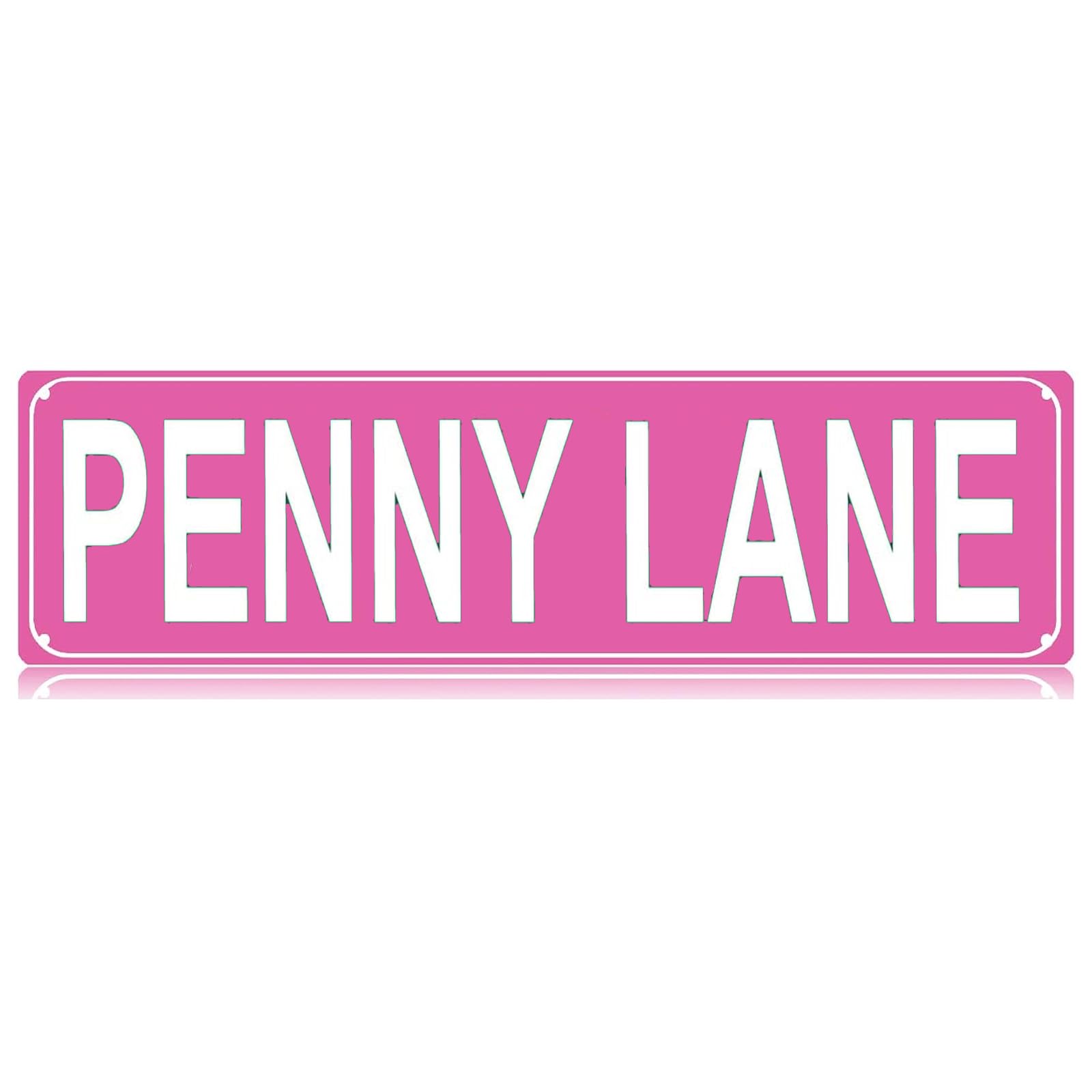 Penny Lane Aluminium Metal Tin Sign,Retro Aluminum Plate Wall Decor for Bedroom Home Bar Garage Man Cave Decor Art Gift 4x16inch