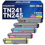 KUPYLM Cartouches d'encre Compatibles pour Brother TN241 TN245 Cartouches d'encre (Conseil chaleureux: il s'agit de cartouches d'encre NON originales)