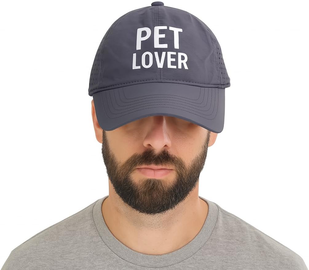 LovinPet 犬好きの帽子、メッシュベースボールキャップ&ndash;軽量で通気性のある大きな頭用の大きなサイズの帽子、調節可能なスポーツサ