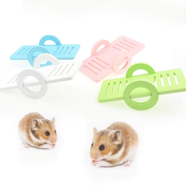 Foto 4 de 4 de Jiacheng29 Eco Board Mini Seesaw para hámster Mascota Accesorios Ratas ratón pequeño Animal Play Casa Jaula…