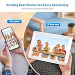 WiFi Digital Picture Frame, 10.1 Inch Digital Photo Frame with1280x800 IPS LCD Touch Screen, 32GB Storage, Auto-Rotate Photo Frame Electronic Share Your Photos and Videos via AiMOR App, White - Image 5