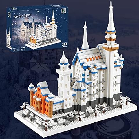 Vziimo Germany Swan Stone Castle Micro Building Blocks Set, Famous World Architecture Model Creative Collection Building Toys for Adults and Kids 14+ (2800​ Pieces) Cover