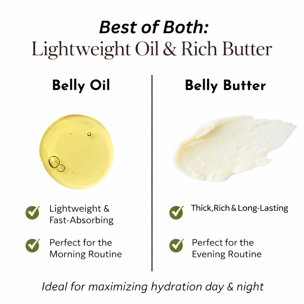 Belly Bundle by Irene Organics - Organic Belly Butter and Oil for Pregnancy Stretch Mark Prevention and Treatment - Award Winning Skincare For Pregnancy and Postpartum - Mother's Day Gift Set (Small) - Image 4